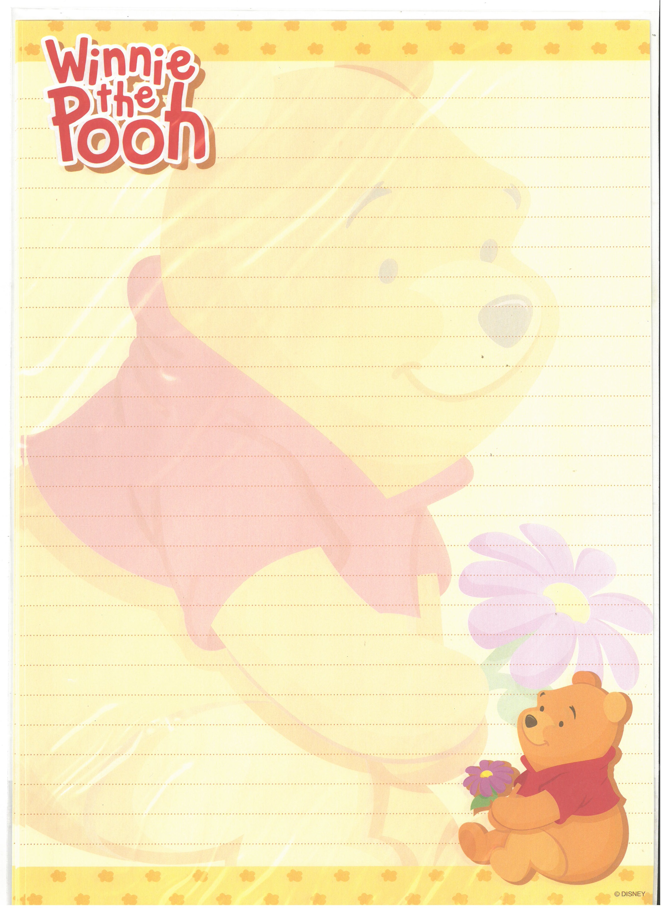 Winnie the Pooh 維尼熊 A4文件夾連信紙 (2118-262)