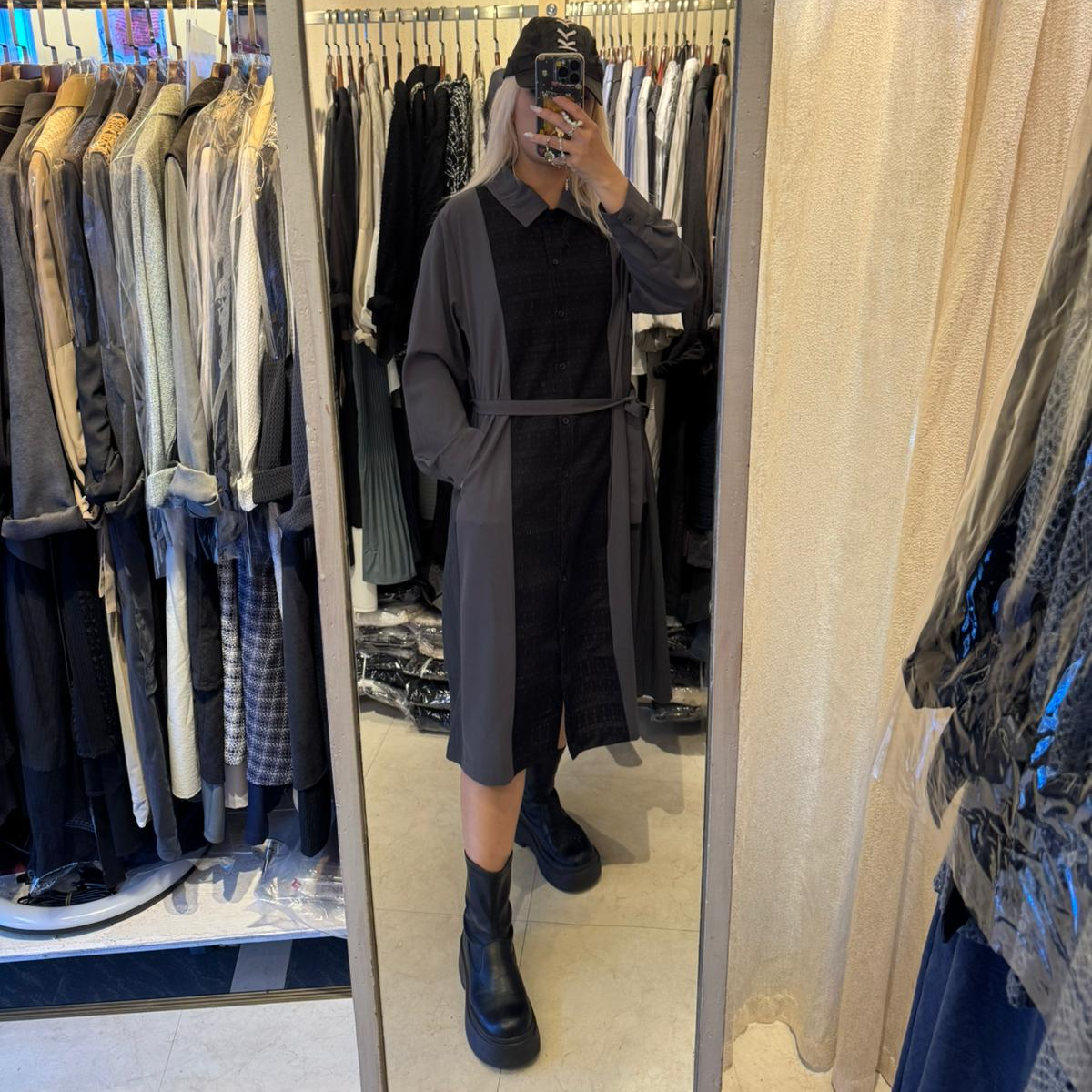 103763 拼色連身裙