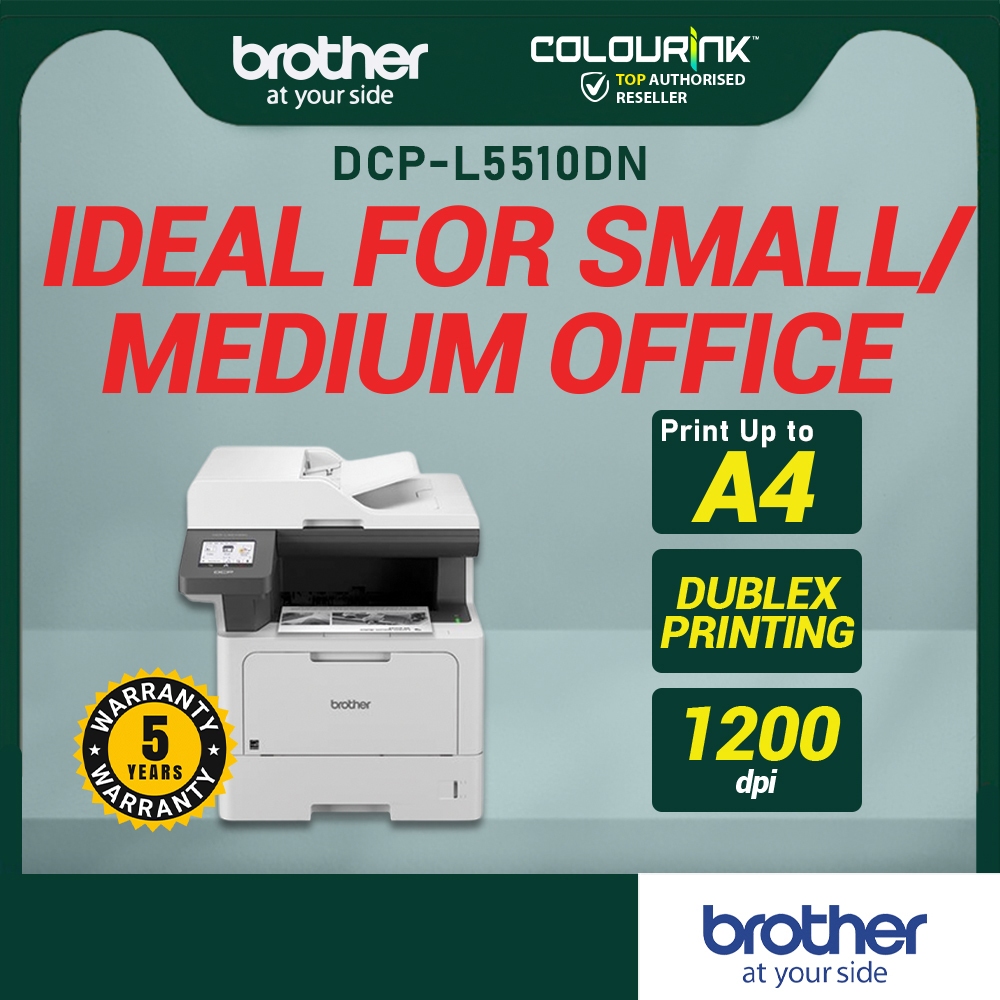 Brother DCP-L5510DN A4 Mono Laser Printer Print Scan Copy Network ADF Auto 2-sided Duplex similar L5600DN MFC-L6900dw