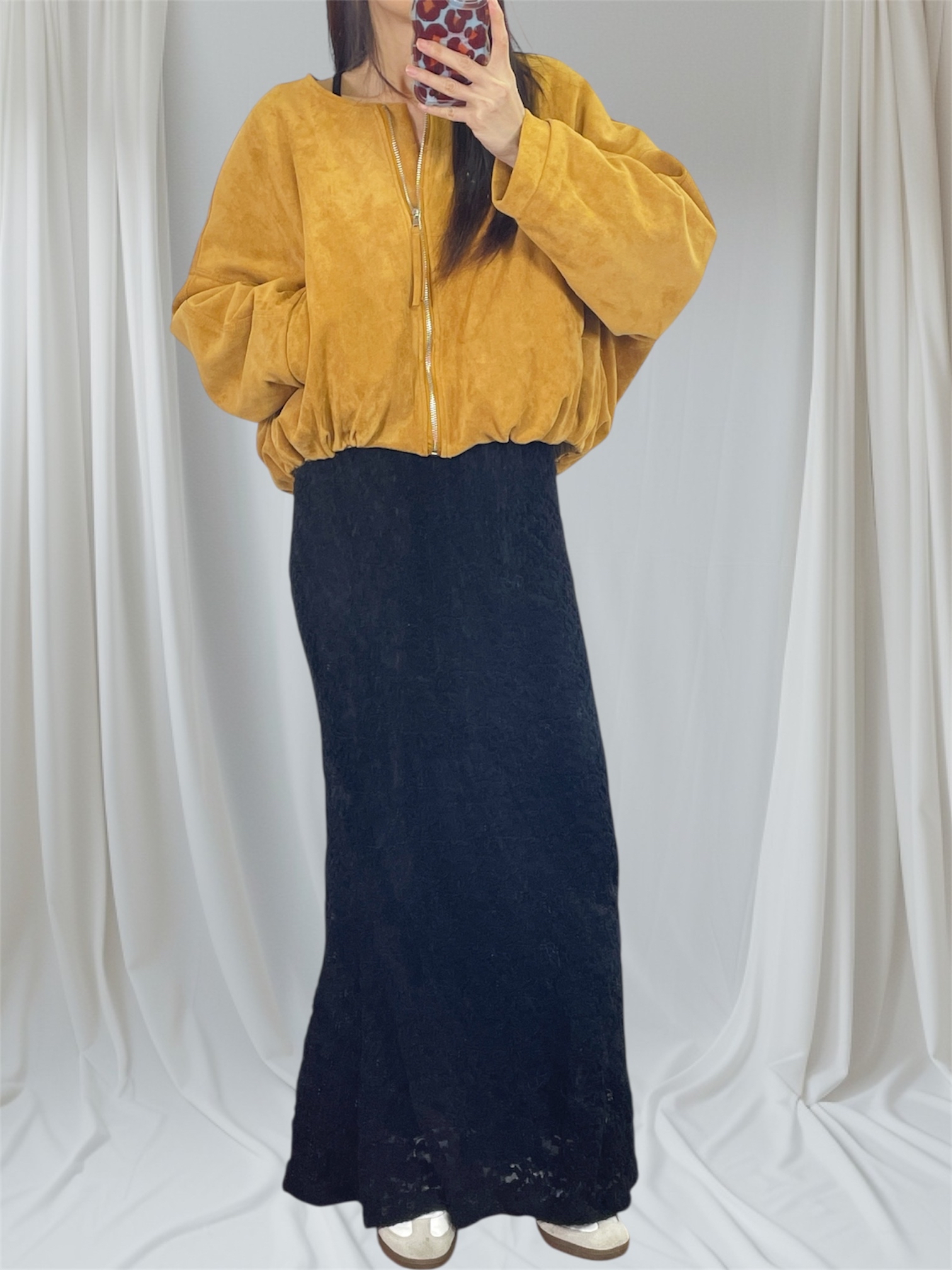 K5541 南瓜色猄布間棉褸