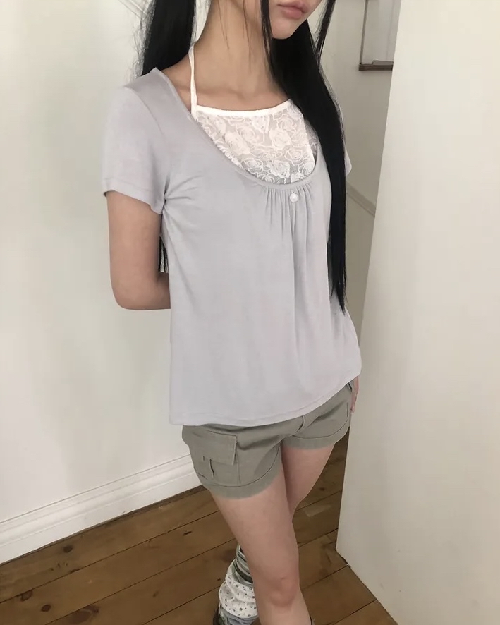 Layer Lace Halter-Neck Top