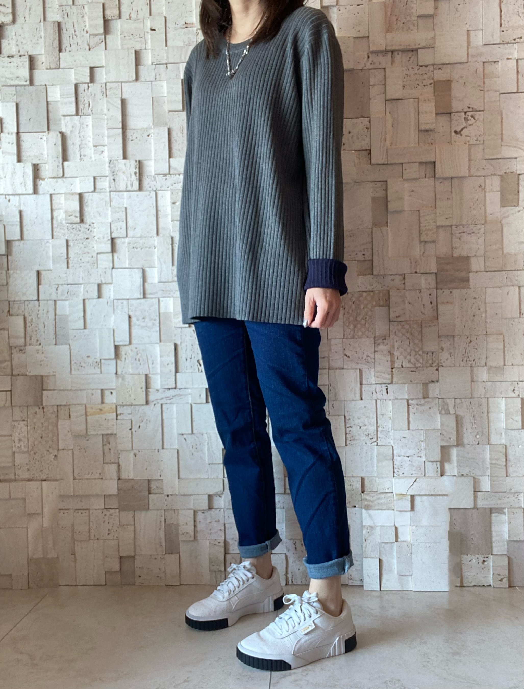 #2063 撞色手袖Top