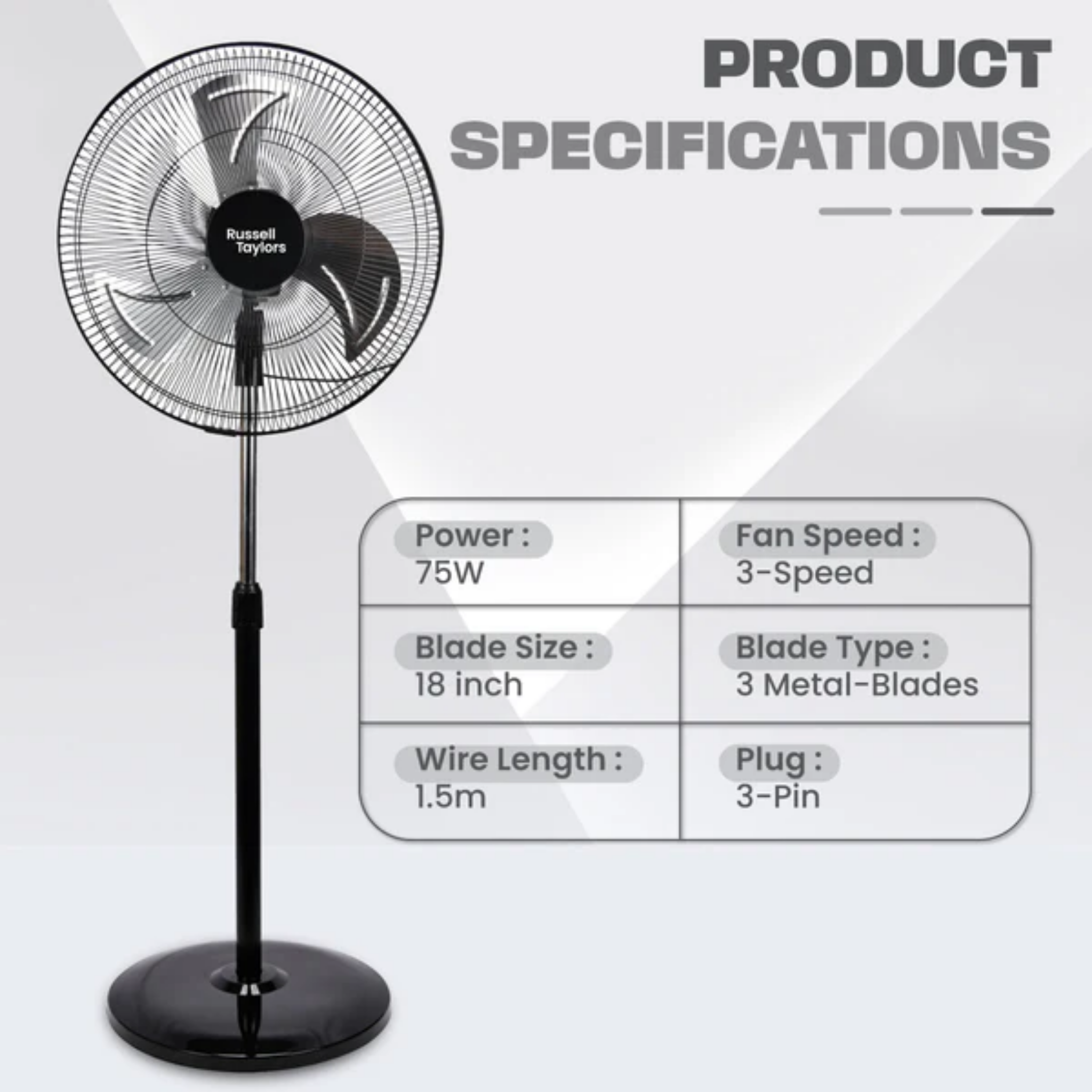 Russell Taylors 16" Stand Fan (SF6)