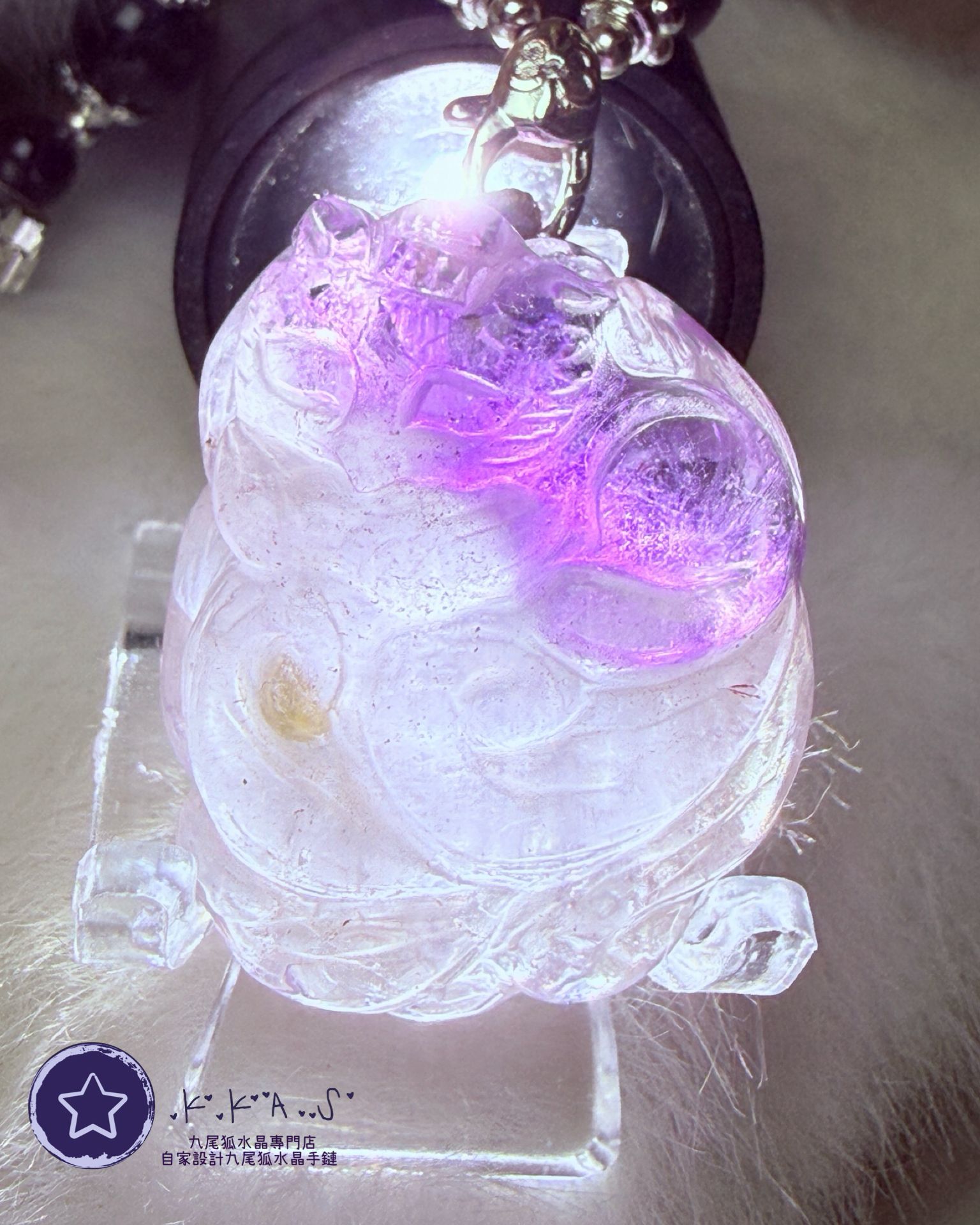 K00081 紫超七 九尾狐 - 吊墜頸鏈/套鏈