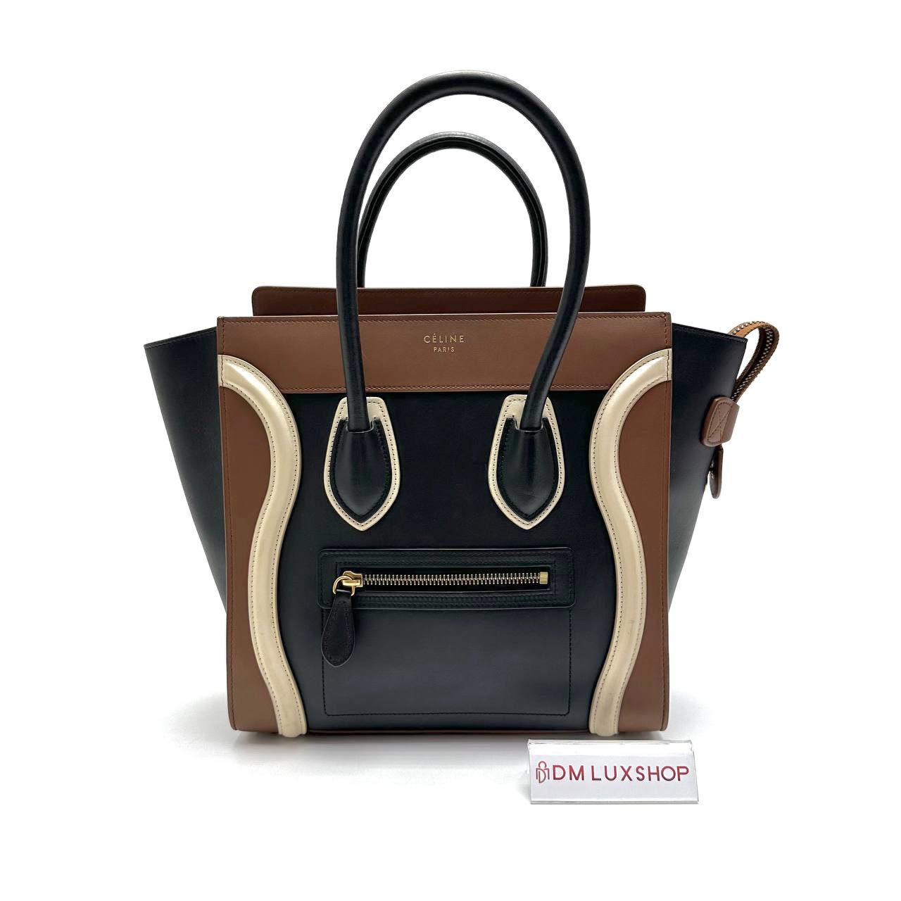 Celine Tricolor Luggage Tote GHW