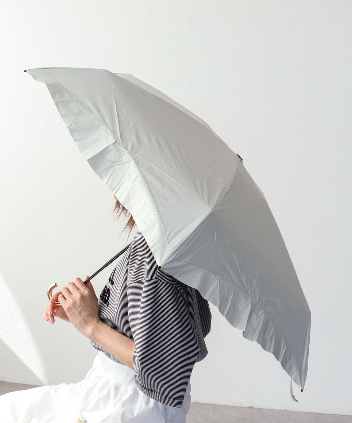日本直送 [Wpc.] 遮光晴雨兼用傘 •緊湊型褶邊•四層折疊傘•100% 防紫外線