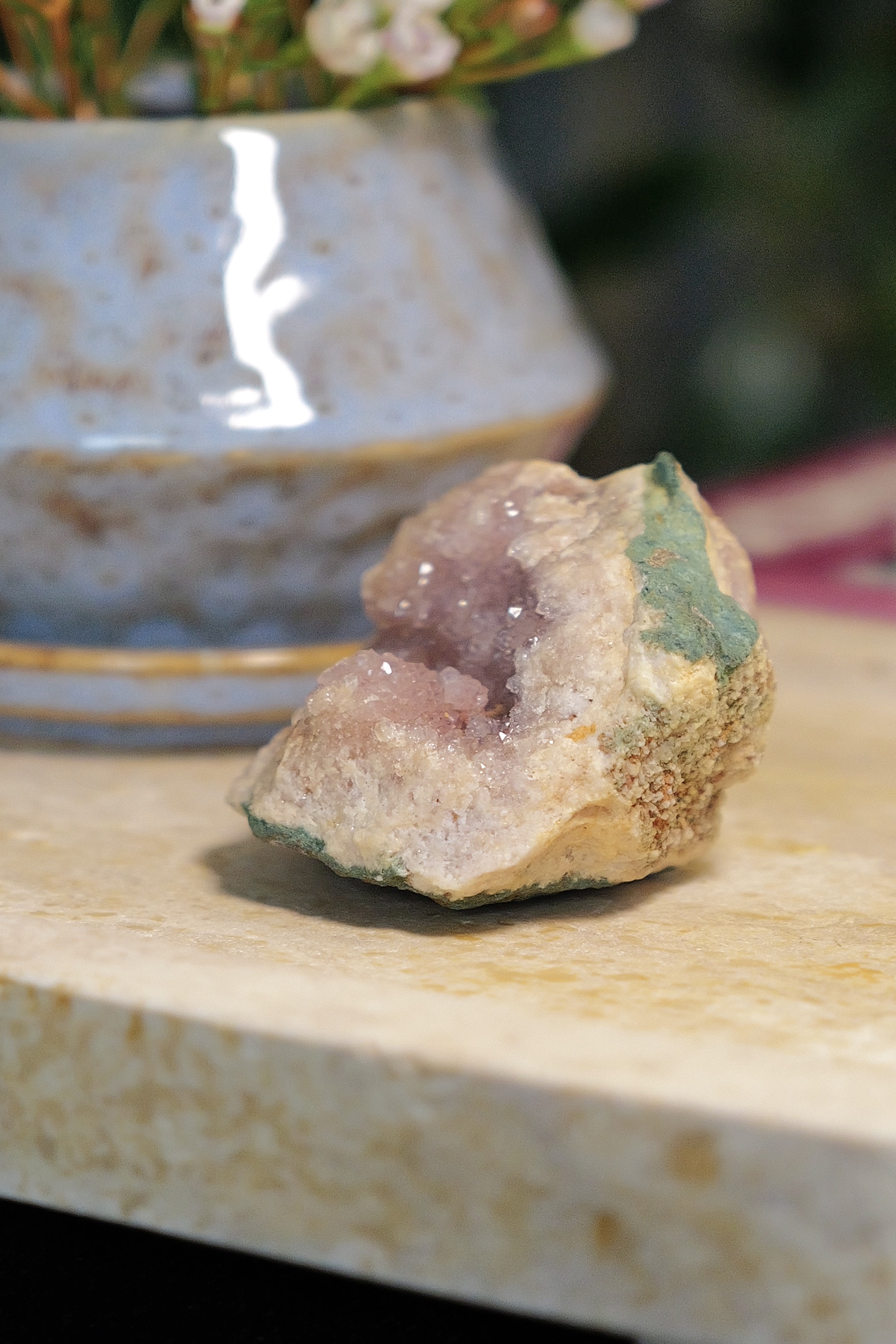 ༒6cm Pink Amethyst Geode༒ PA.7050H3mG13J-RA22*3NF
