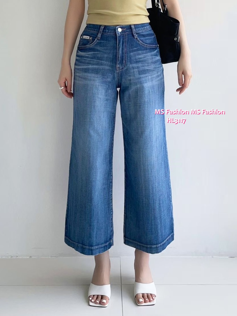 HL3117 韓國👖Howluk8分闊筒牛