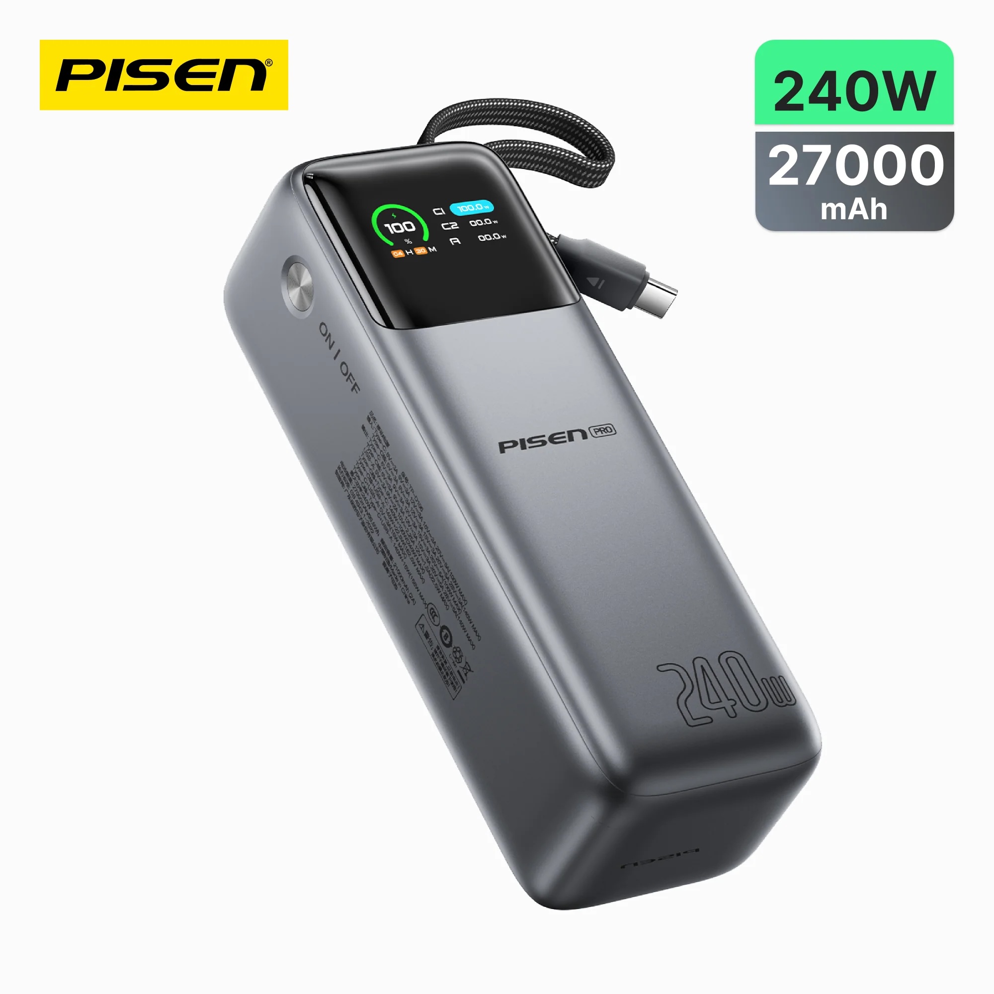 PISEN Bolt 240W 27000mAh Power Bank