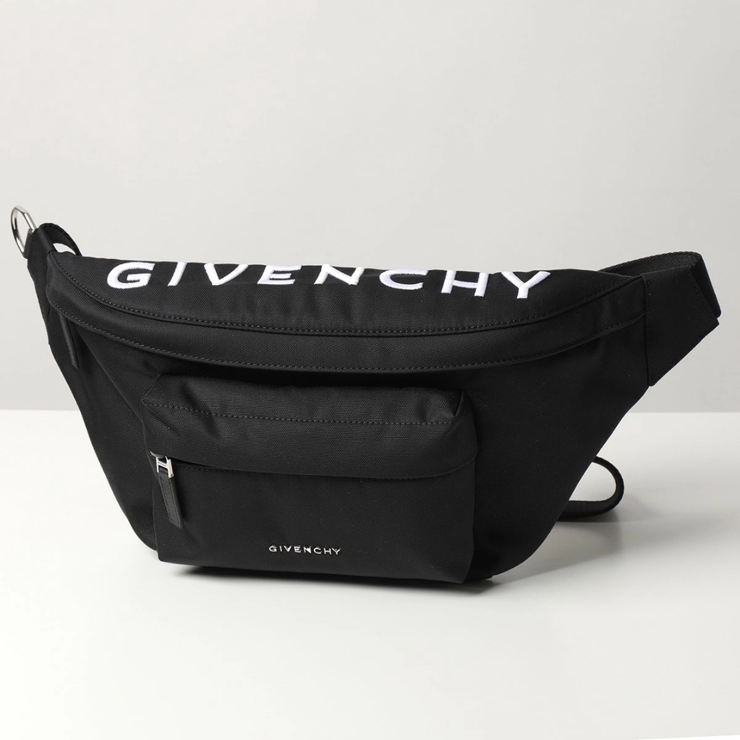 Givenchy 字母logo黑色腰包/胸包 