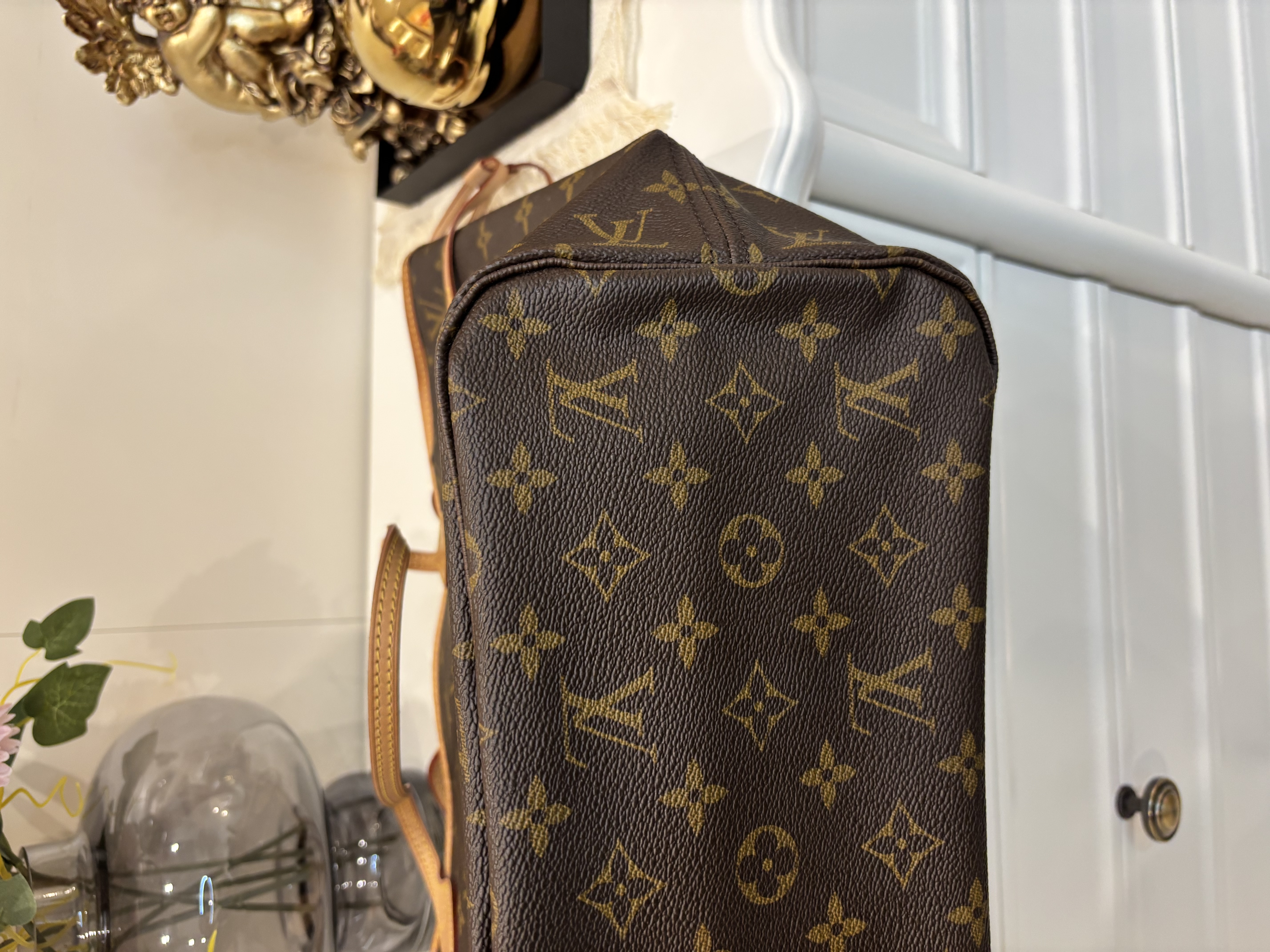 Lv Neverfull mm monogram 100%Authentic, 93%new dust bag 