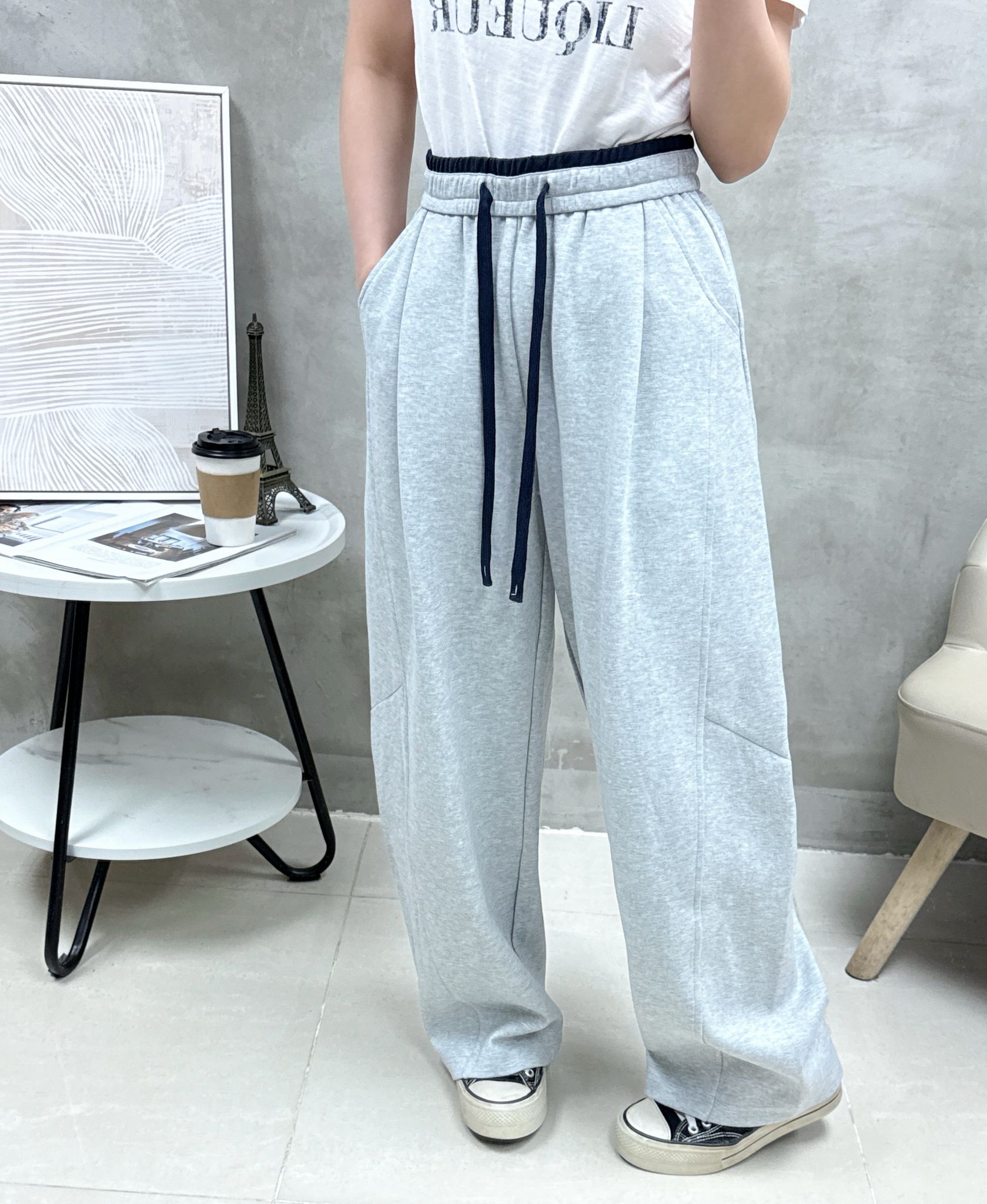 C12 拼色腰休閑褲