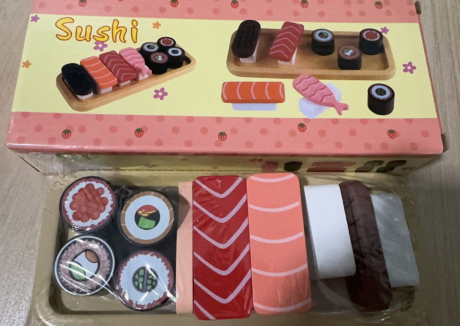 高質木質 磁石 壽司