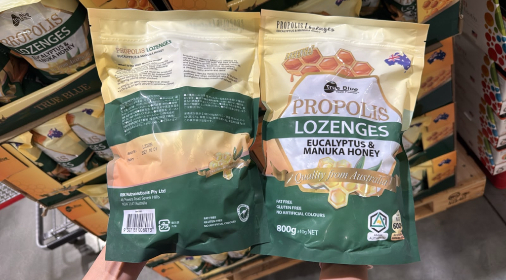 日本Costco 本週特價 澳洲True Blue 蜂膠潤喉糖(尤加利+麥蘆卡蜂蜜口味) 🇦🇺True Blue Propolis, Eccalyptus & Manuka Honey Lozenges