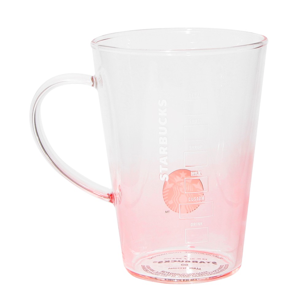 《日本🇯🇵 STARBUCKS 2026 Feel the Breeze 限定系列》耐熱粉紅漸層玻璃杯 384ml