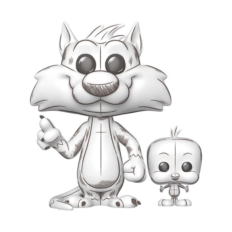 📦訂購 美國代購 Funko POP! LOONEY TUNES & Buddy Sylvester & Tweety (Sketched Deco) Figure 傻大貓 & 翠兒 素描版 模型