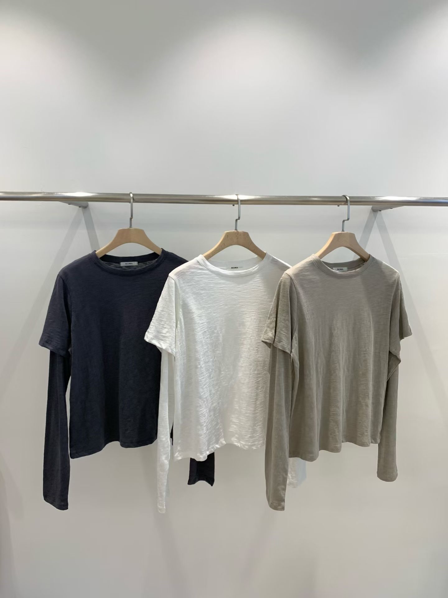 221533 假兩件淨色Tee