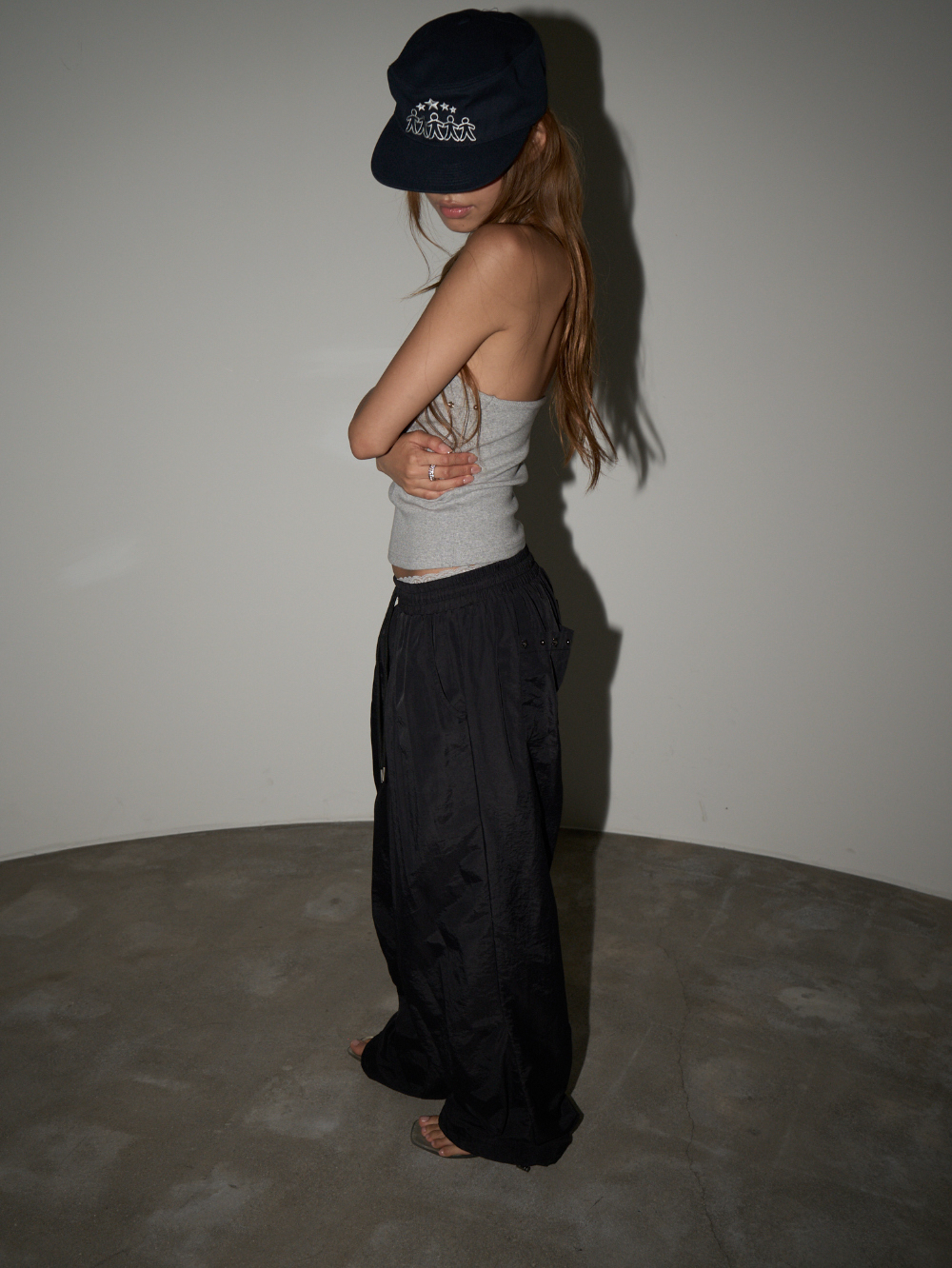 Star Embellished Nylon Pants