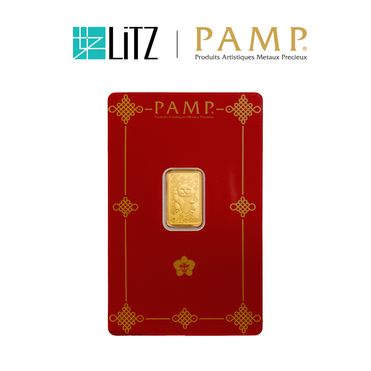[2.5 gram] LITZ PAMP Suisse Lucky Cat Limited Edition Gold Bar (999.9) PG069