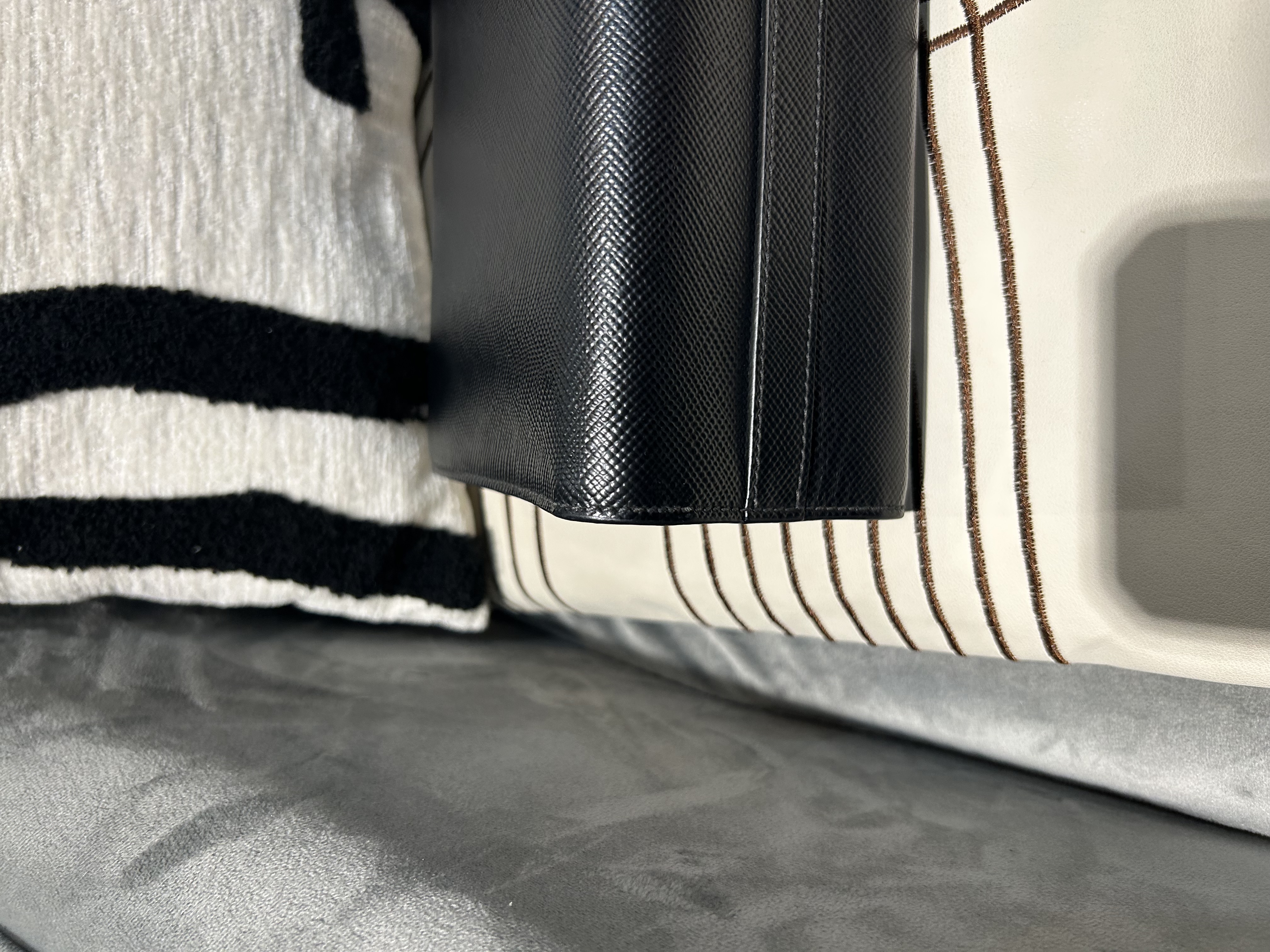 Prada Flap Crossbody Bag So Black Calfskin