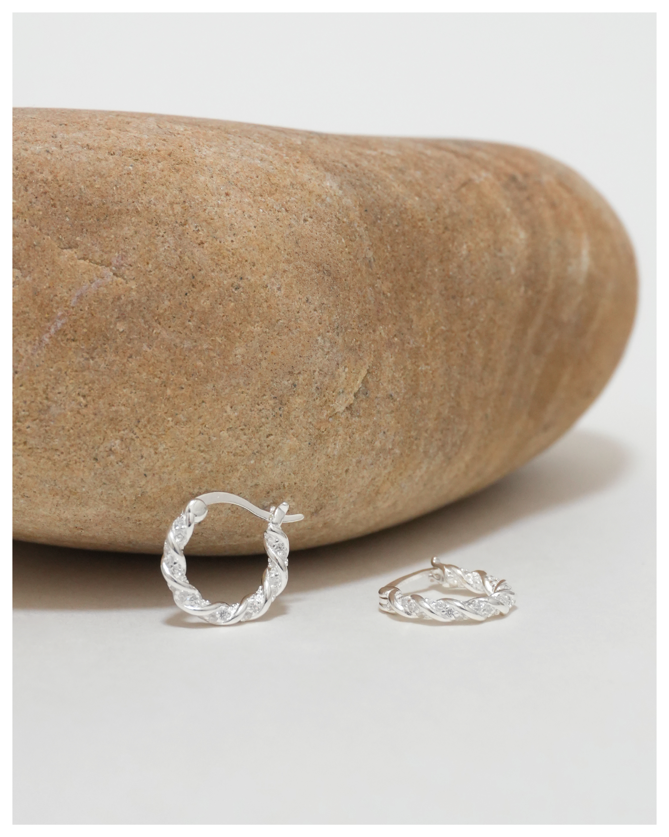 Braided Edge Hoop Earrings