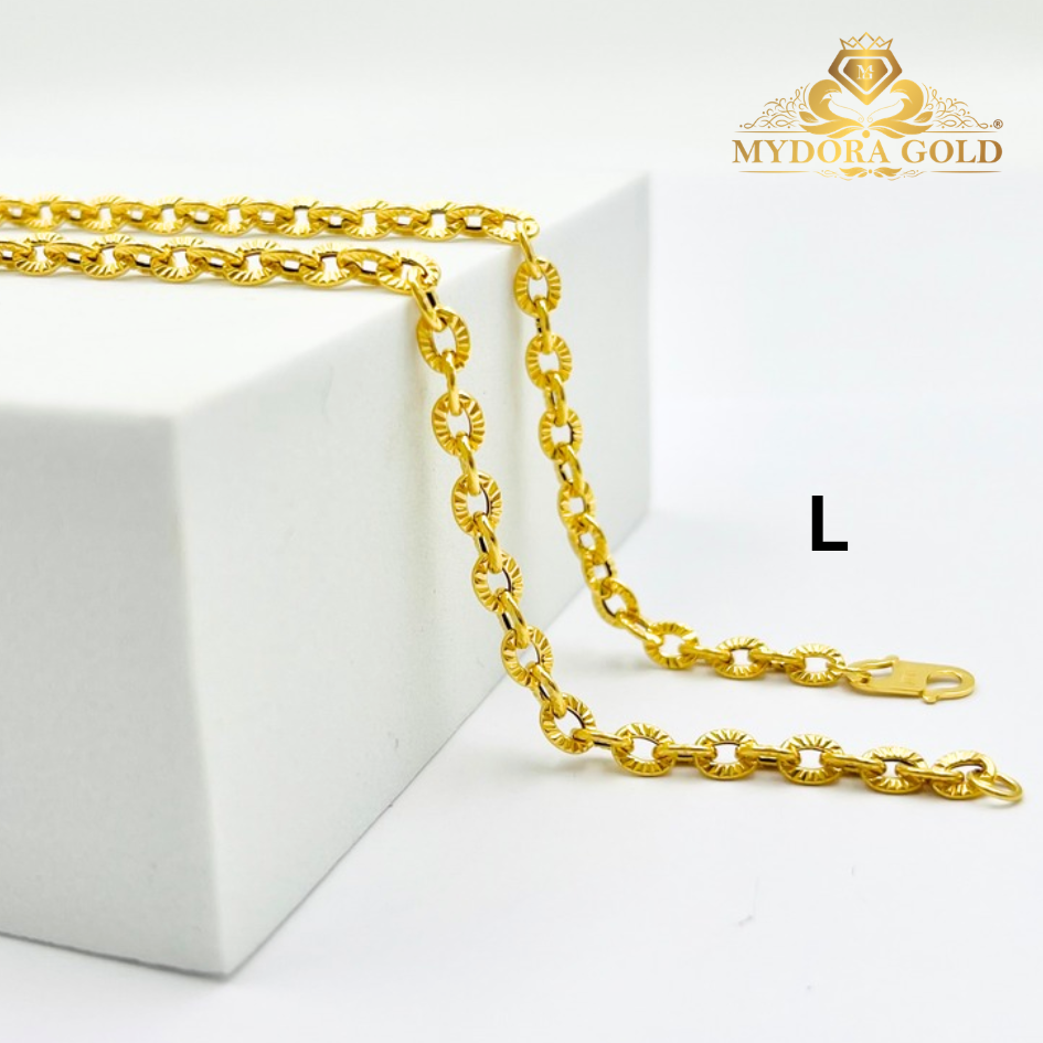 MYDORA Rantai Tangan Sauh Matahari l EMAS 916/22K