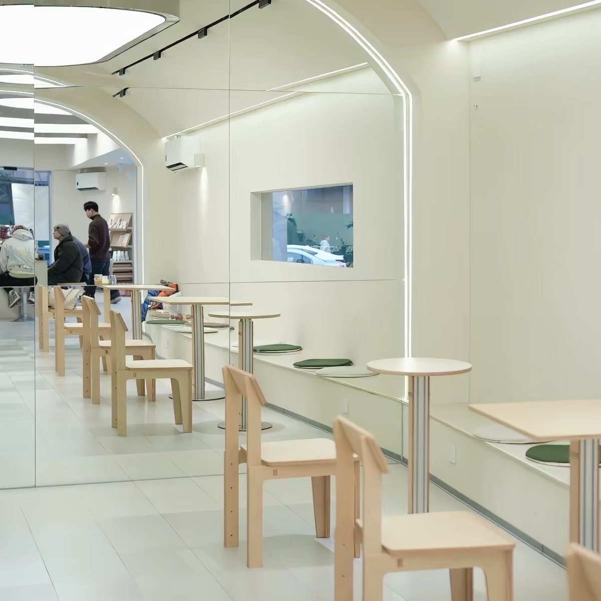 海洋板鋁型材咖啡店桌椅組合 工業風餐飲商用 奶茶店甜點店設計師款桌子 Tables and chairs