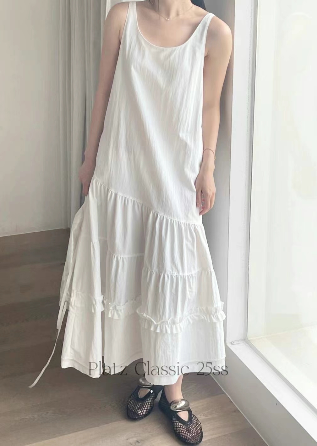 Sleeveless Tiered Maxi Dress ‖ 层次感拼接无袖长洋连身裙 KR02155725