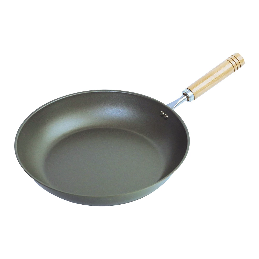 【日本製燕三條】 匠味巧鐵煎鍋 26cm｜電磁爐適用｜輕量化不沾鐵鑊（極致耐用/木柄防燙）