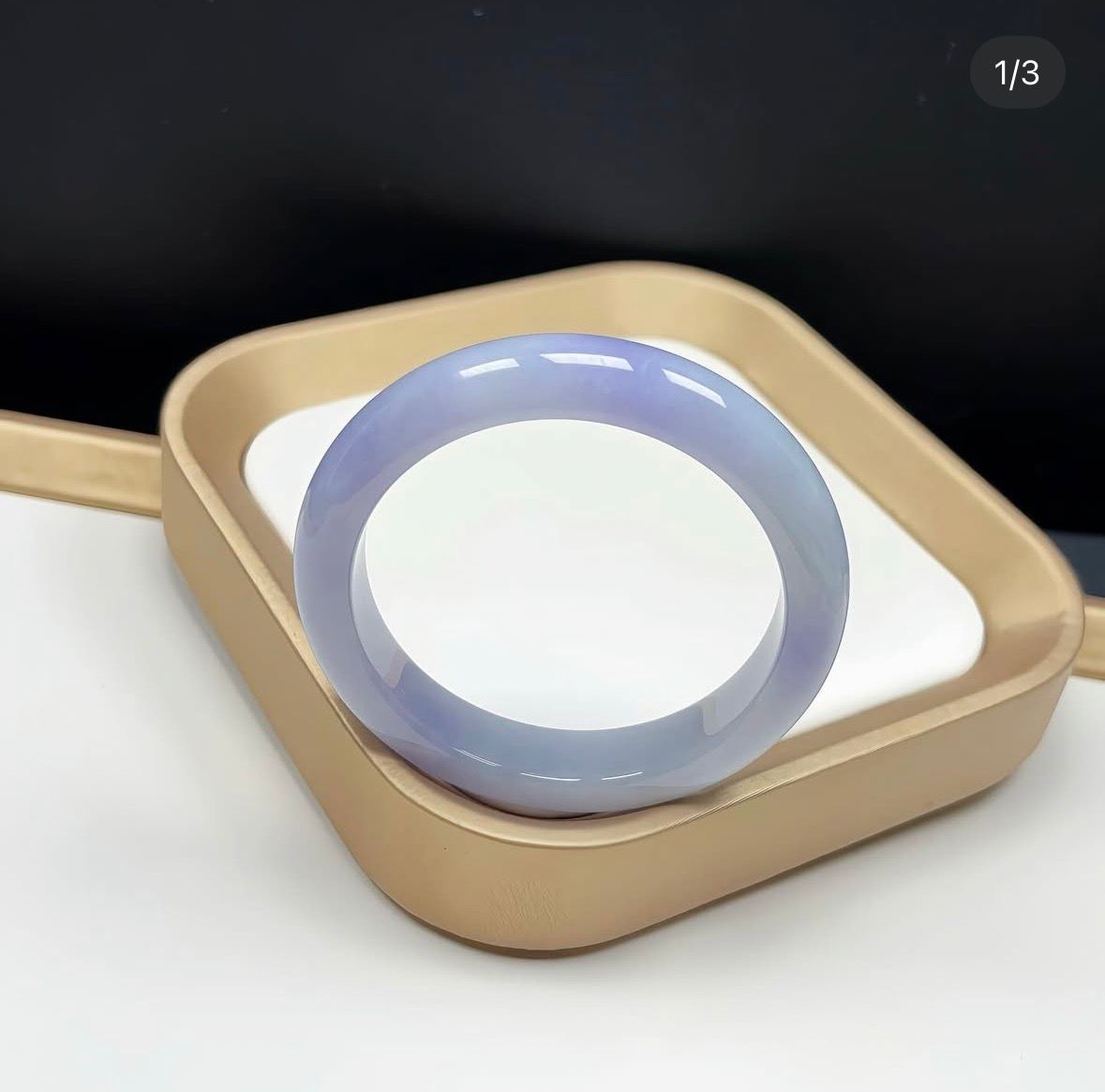 54.8mm 濃色正紫翡翠福鐲 (附送香港鑑定證書）