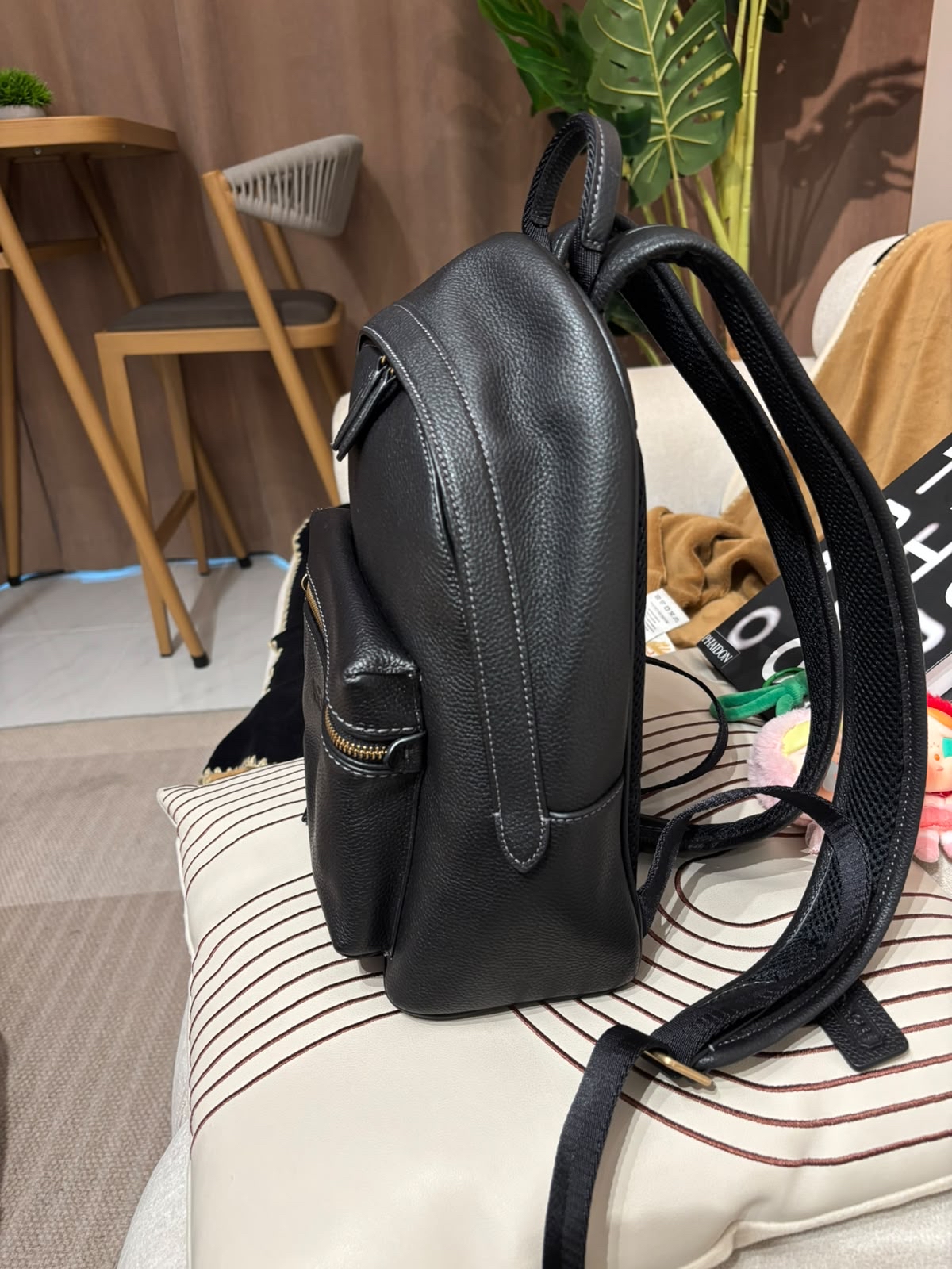 Coach Backpack Black Calfskin 100%Authentic, 99%New ✅Dust bag