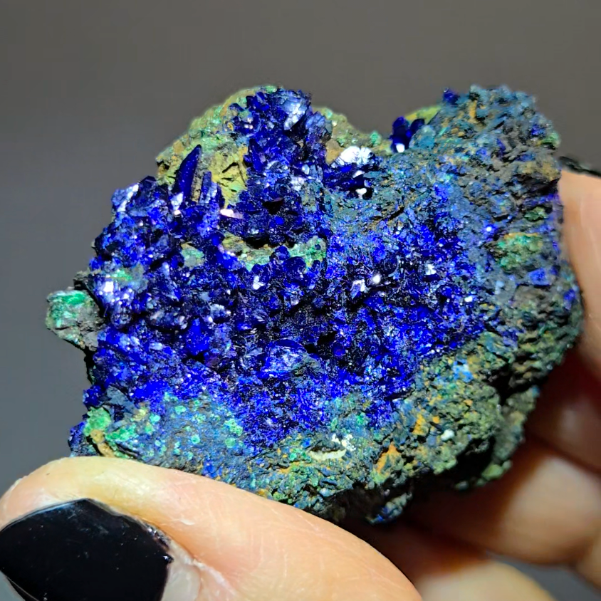 Azurite specimen with gemmy royal blue formations - AZ1