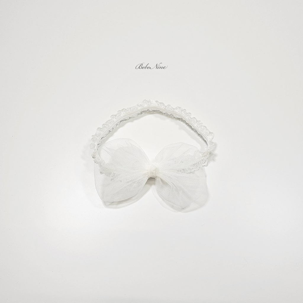 ☀️預訂 韓國直送☀️🇰🇷Bebenine兩色蕾絲波點蝴蝶結髮帶
