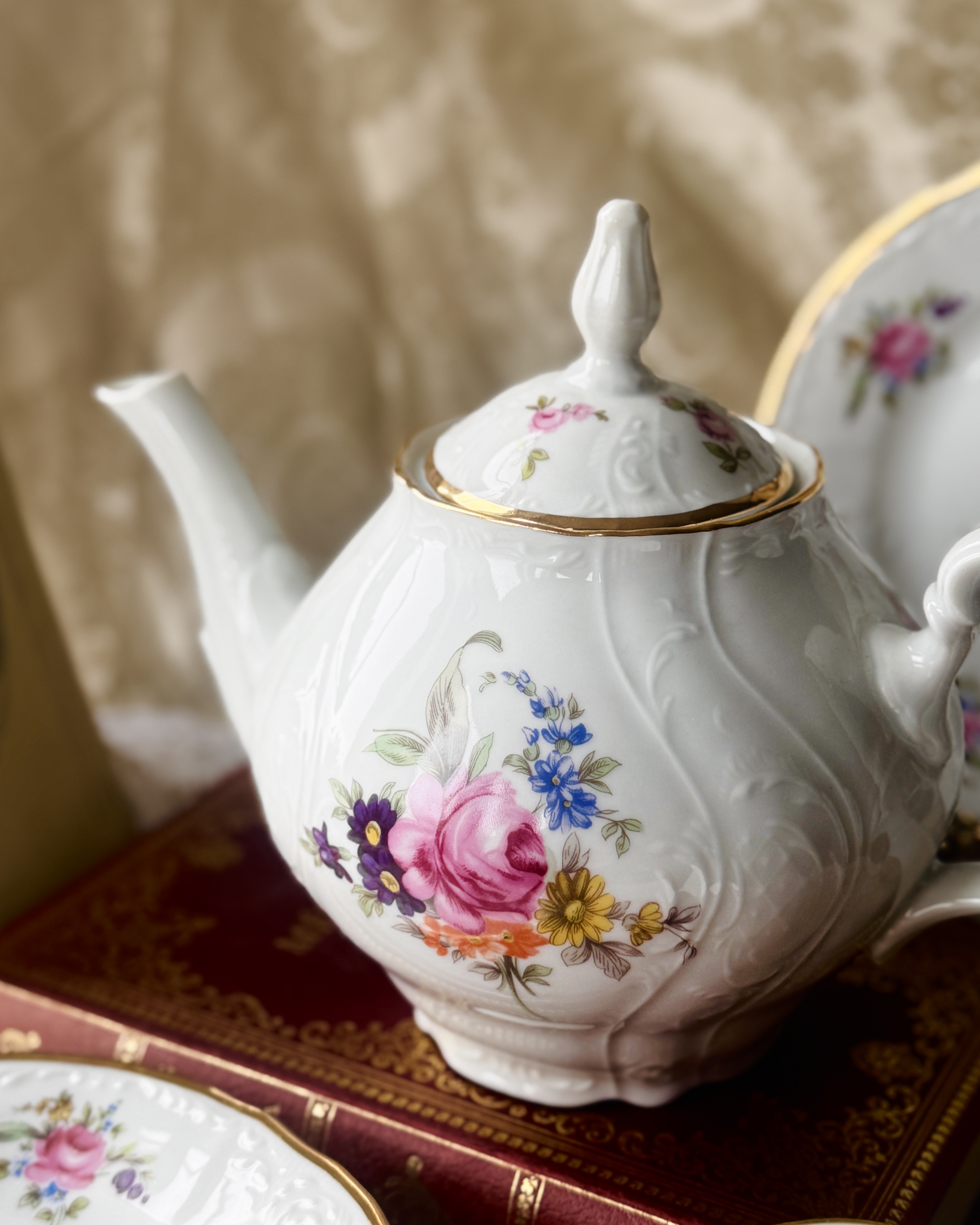 Vintage 1980s BERNADOTTE SONATA Czechoslovakian Large Tea Pot ~950mL/ 5 cups（MT2442）