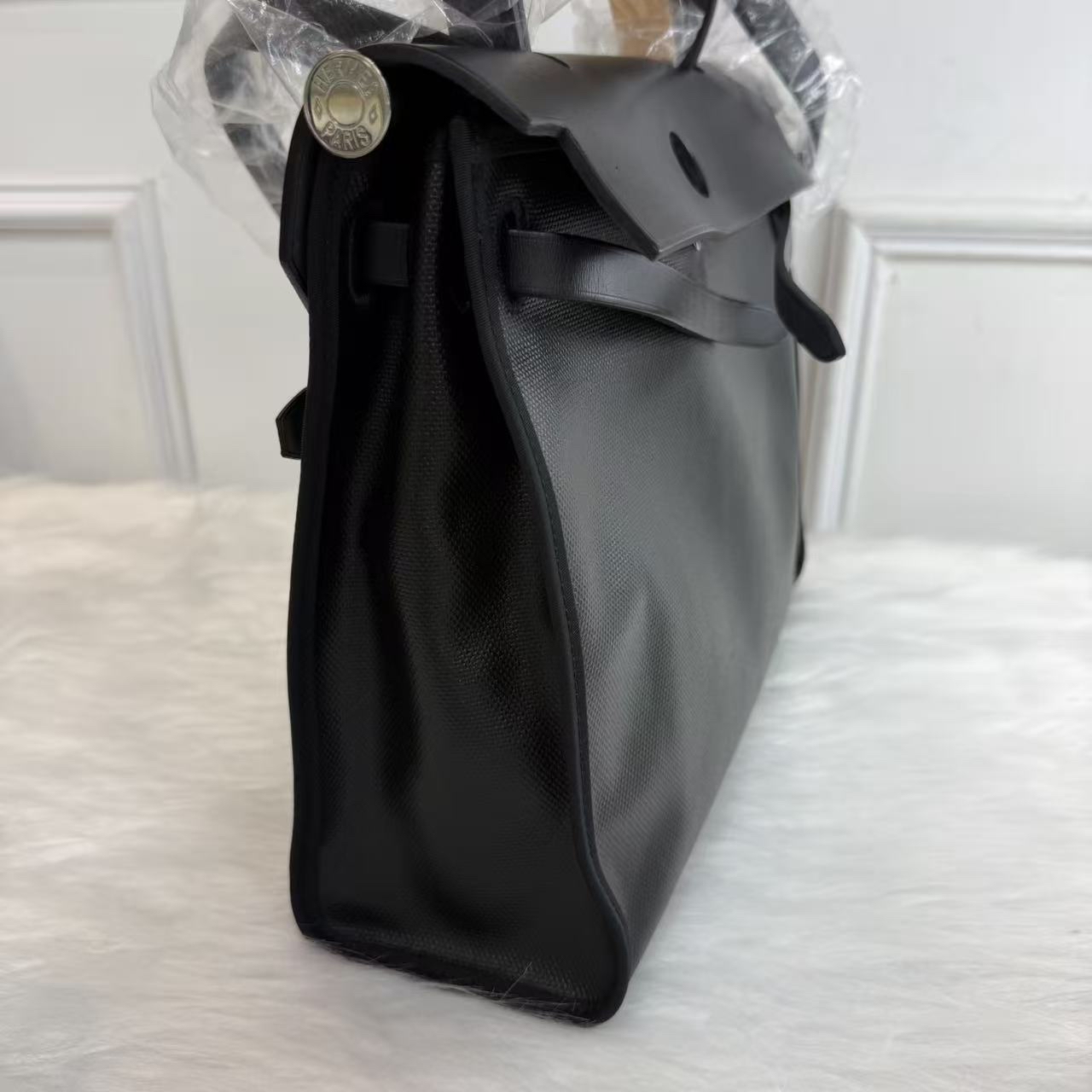 Hermes herbag31 子母袋 黑色拼防水塗層