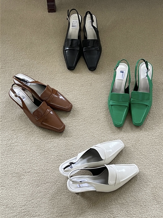 Classic Pointed Slingback Loafers (3 colors)