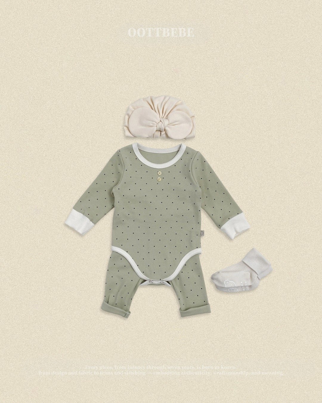 OOTT | (bebe) Shushu Dot Suit set(不含帽)