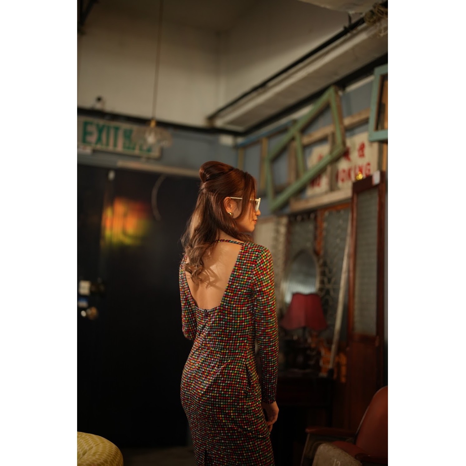 (Ready/Custom-Made) 1980s Inspired I WANNA. DANCE WITH SOMEBODY Dress - with covered back options(FM192)