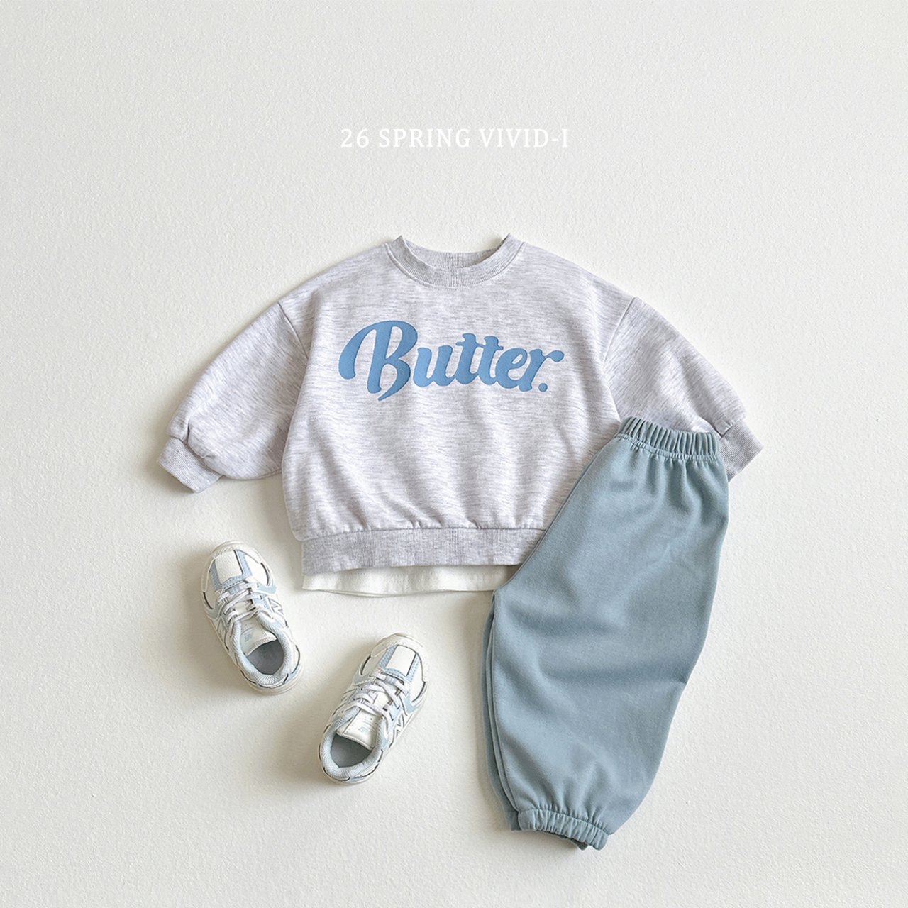 🌸預訂 韓國直送🌸🇰🇷VIVIDI四色甜美奶油印花寬鬆衛衣