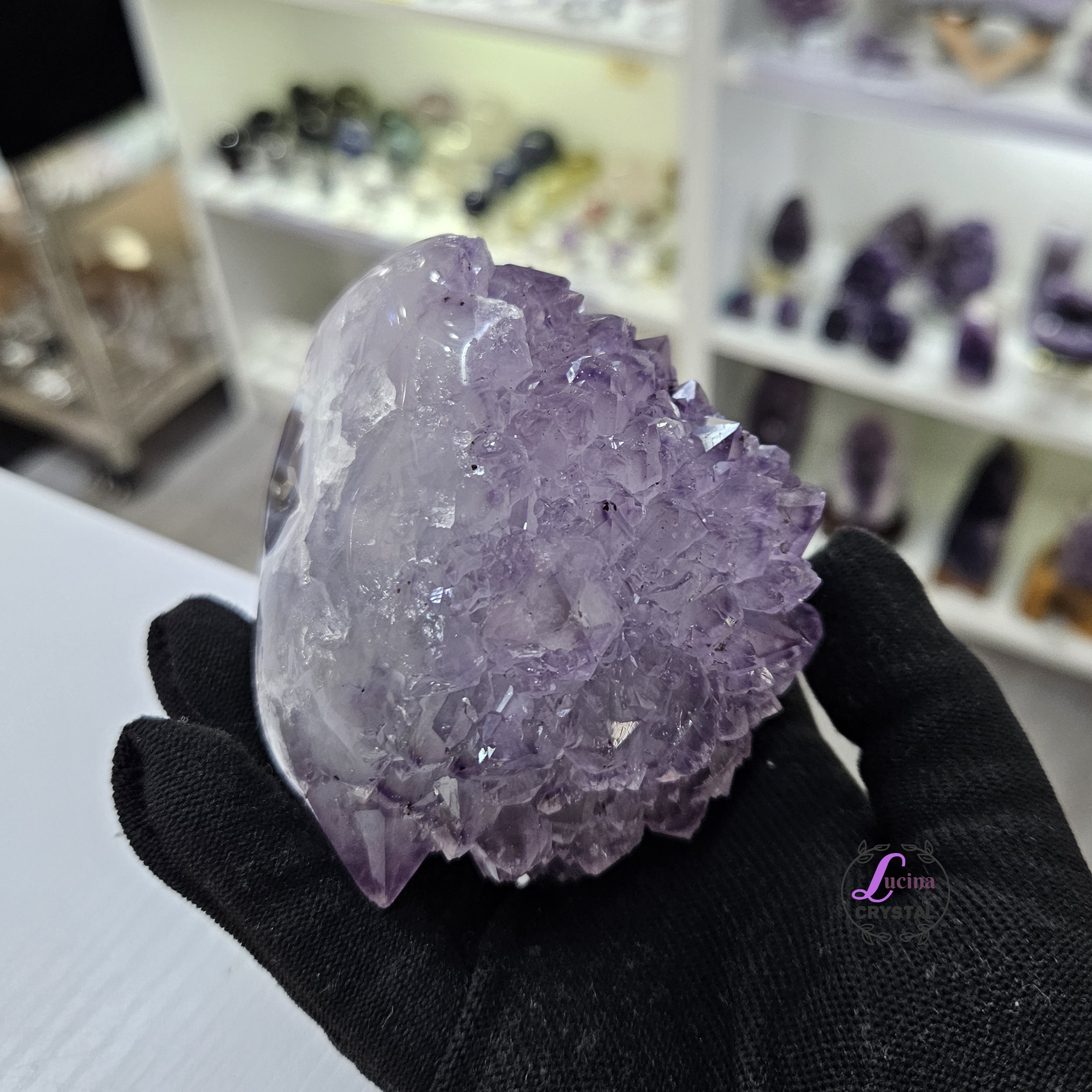 (Co#LC8554) 骨幹紫水晶花/Elestial Amethyst Flower 
