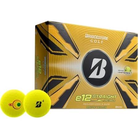 BRIDGESTONE e12 STRAIGHT 3層球 黃色