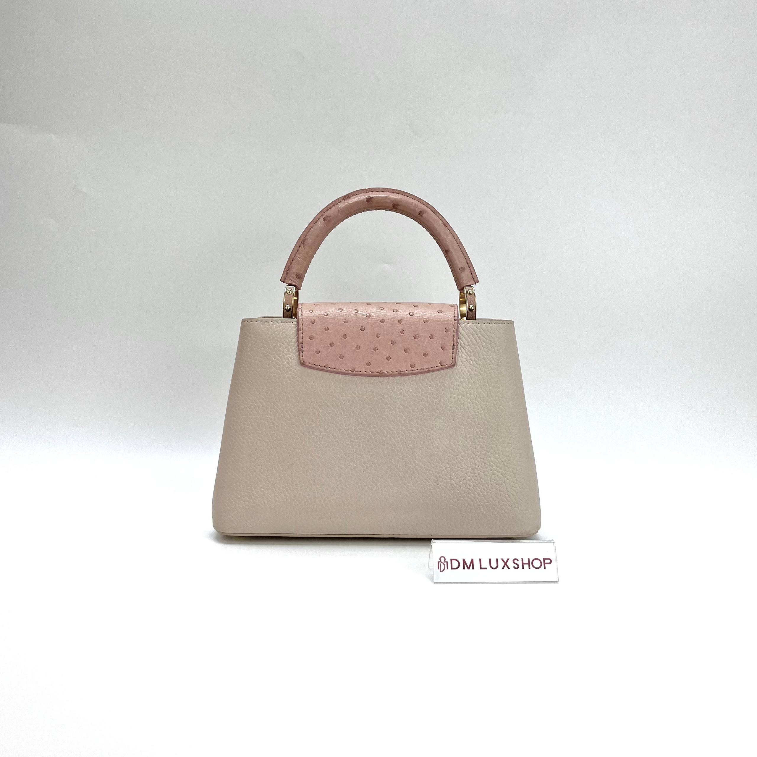 LV Capucines BB Ostrich GHW