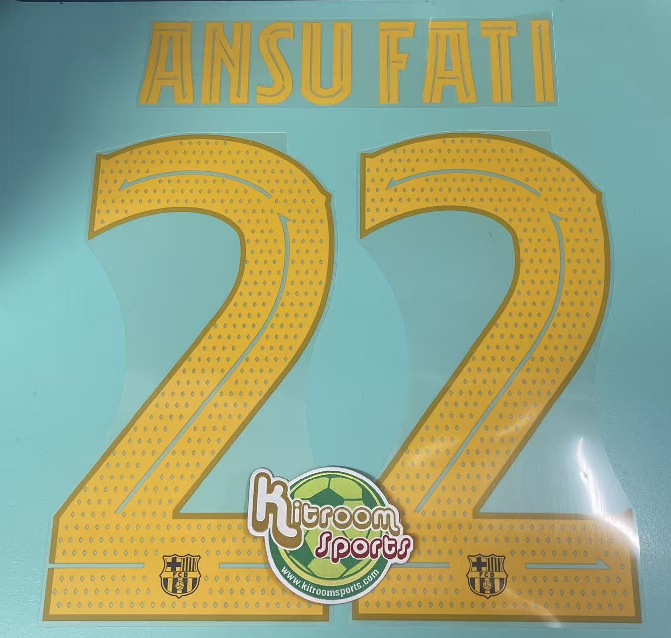 2020-21 Barcelona Home UCL Nameset #22 ANSU FATI