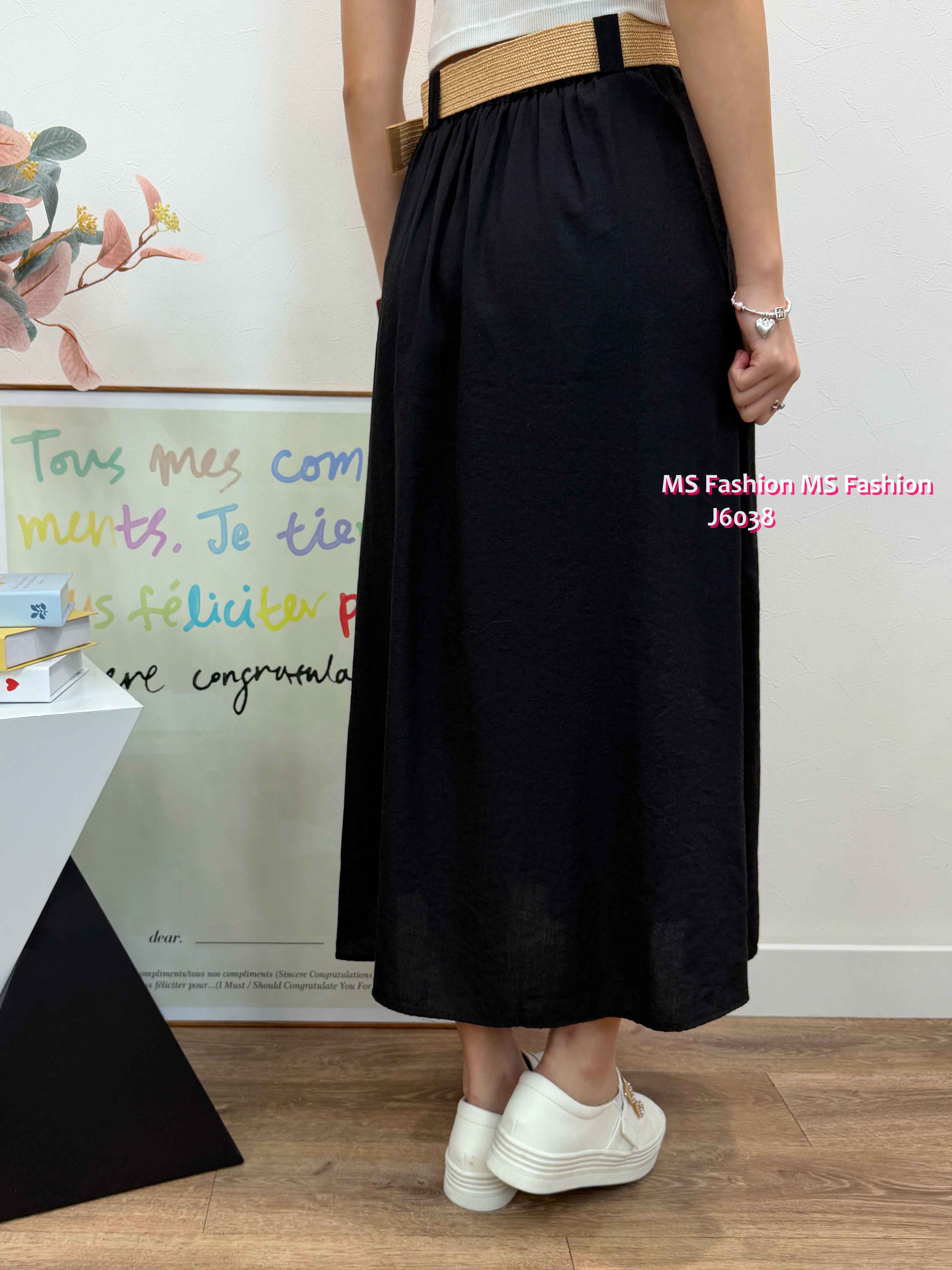 J6038 韓國🇰🇷連belt中長款半裙