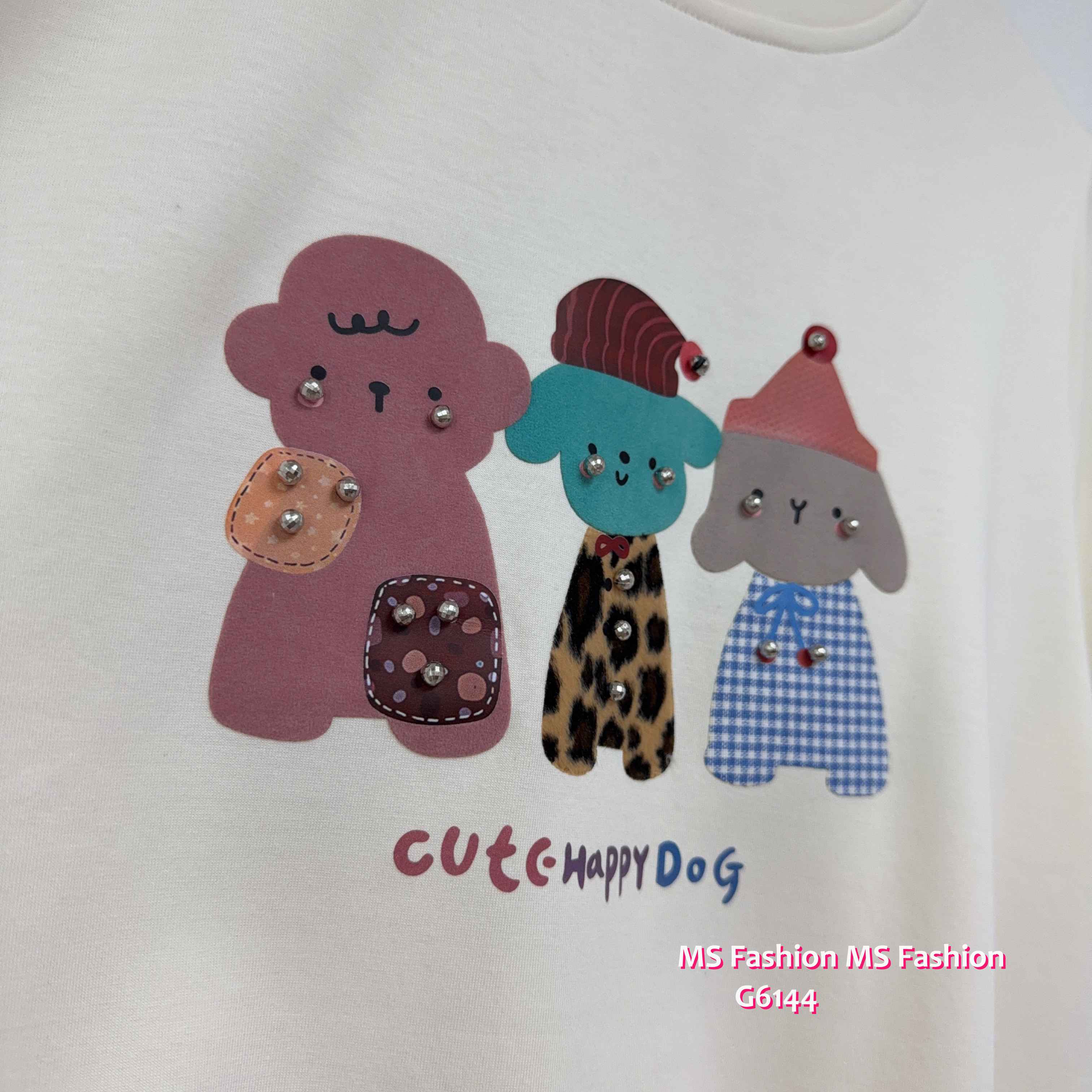 G6144 韓國🇰🇷可愛狗狗圖案top