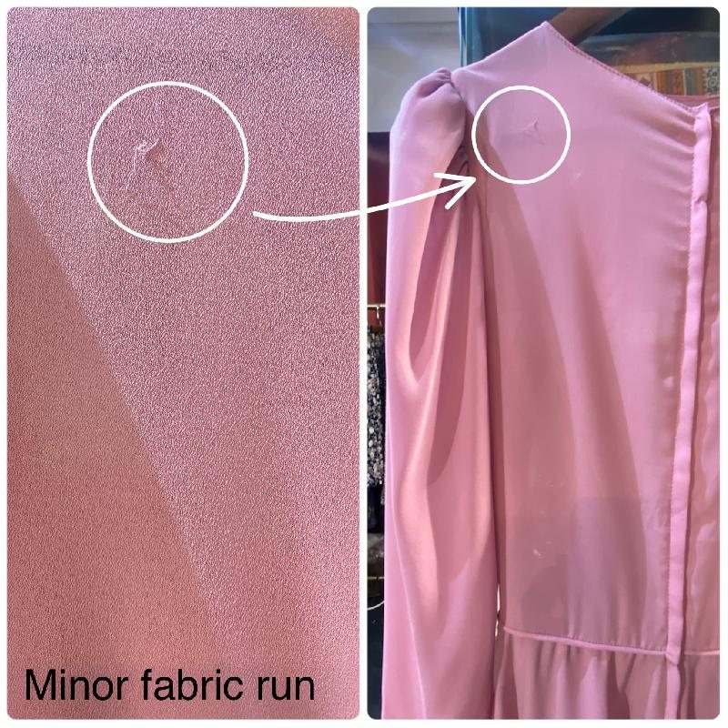 1970s/80s Does 1930s Style Rose Pink Long Dress with Waist Appliqué (MU108-11)
