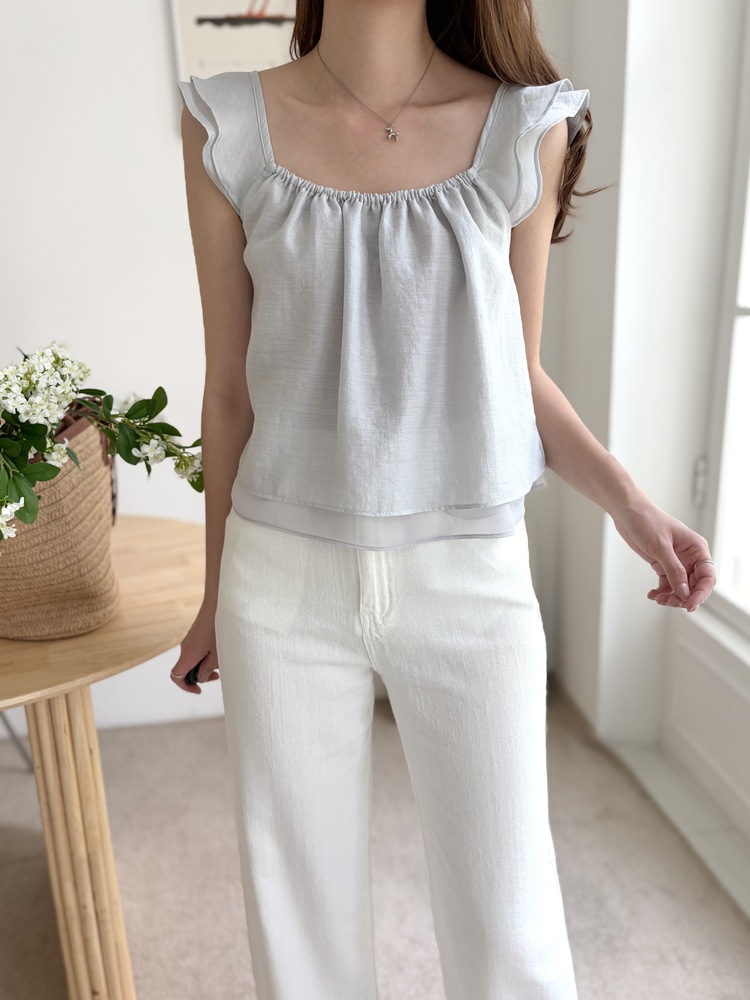 Luna Flutter Top (Mint)