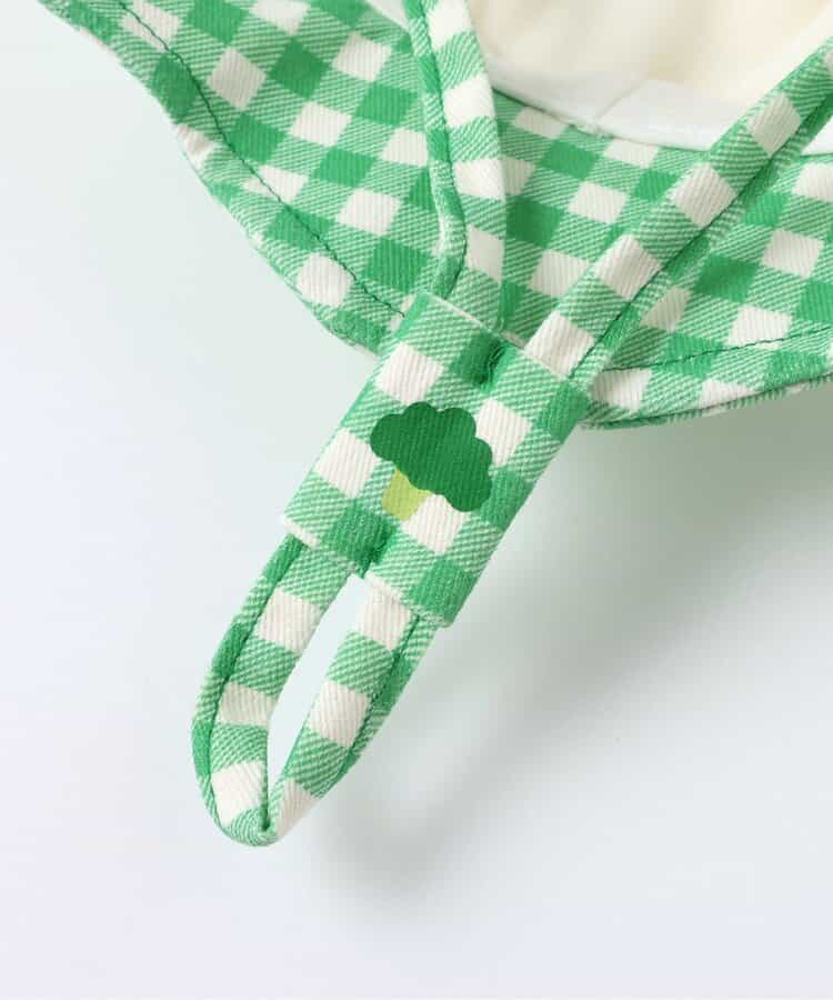 🇯🇵預訂 日本直送🇯🇵BREEZE兩色蔬菜毛毛貼花格紋遮陽帽