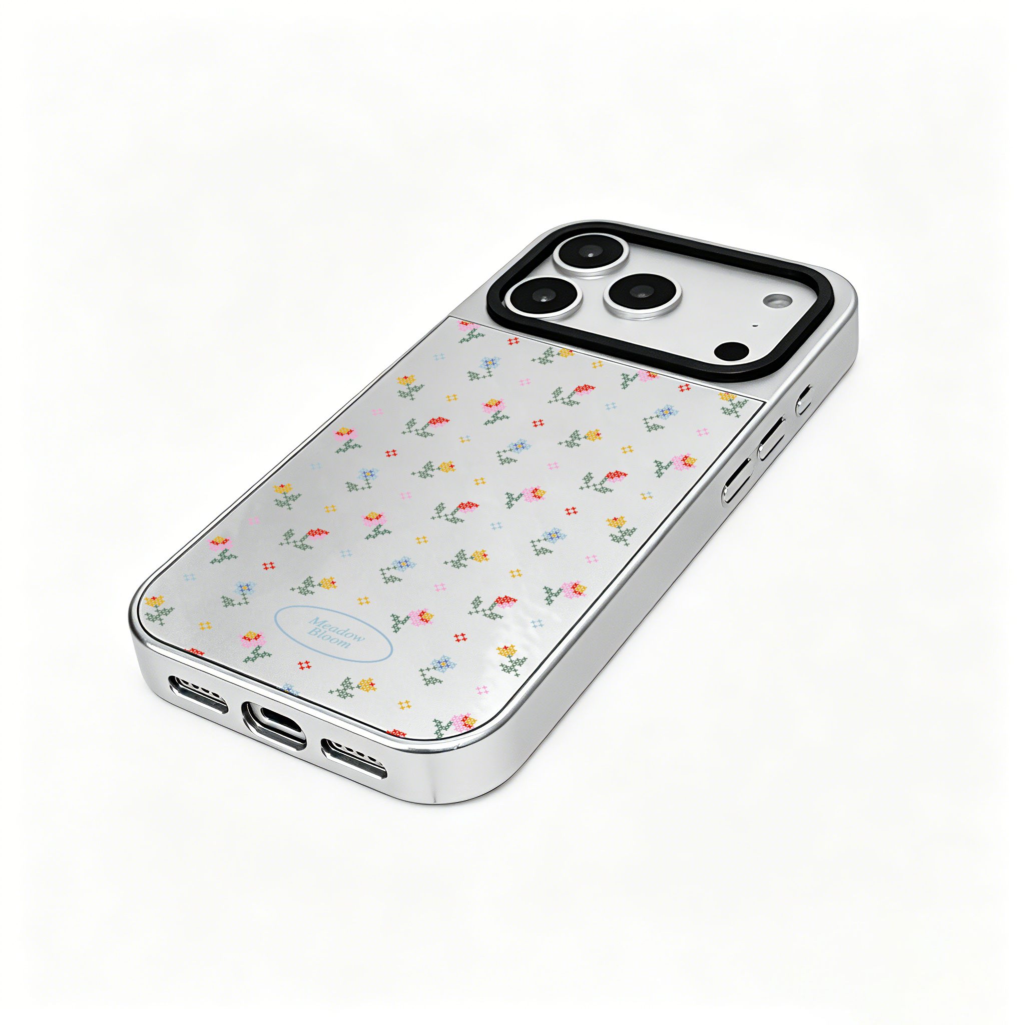 【Pixel FlowerBox VOL.48】銀框鏡面面MagSafe iPhone Case＋MagSafe卡套