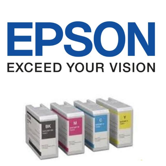 EPSON SJIC40P Pigment Ink Cartridge | BK CY MG YL | Maintenance Box For ColorWorks C6550